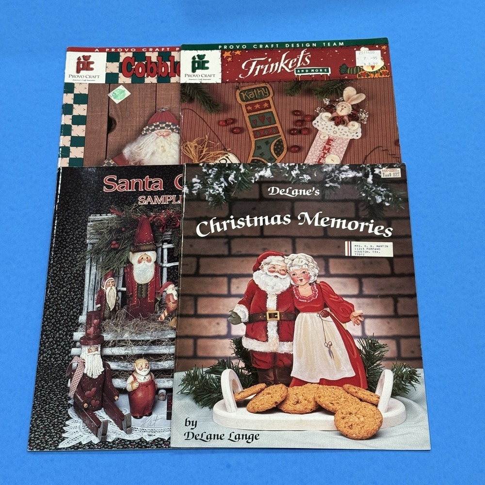 Provo Craft Christmas Painting Pattern Books Lot Folk Art Vintage Cottagecore